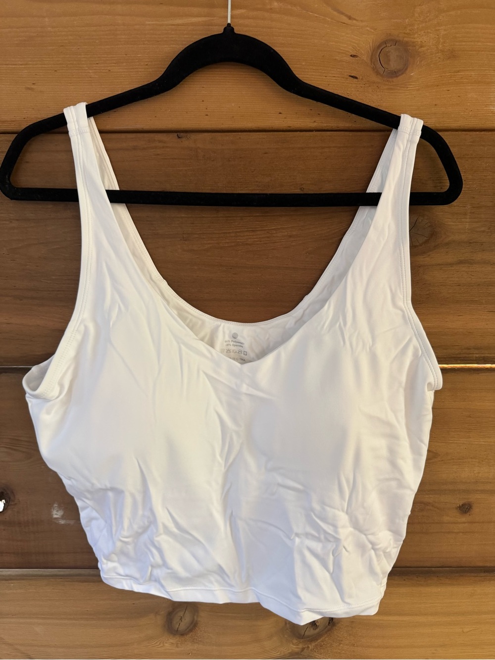Women's White Scoop Neck Tank/Sports Bra